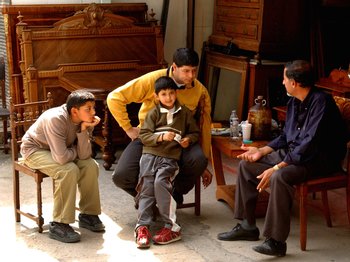 Stall holders family, Monastiraki Flea Market Athens